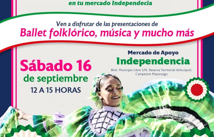 Ayuntamiento de Puebla invita a celebrar las Fiestas Patrias en el Mercado Independencia