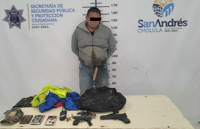 Detiene policía de San Andrés Cholula a presunto responsable de robo