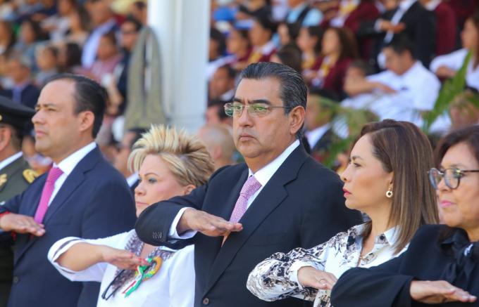 En homenaje a Niños Héroes, Sergio Salomón Céspedes llama a la población a defender valores y compromiso de vivir en paz