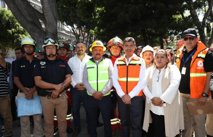 Puebla capital participó en el Simulacro Nacional 2023