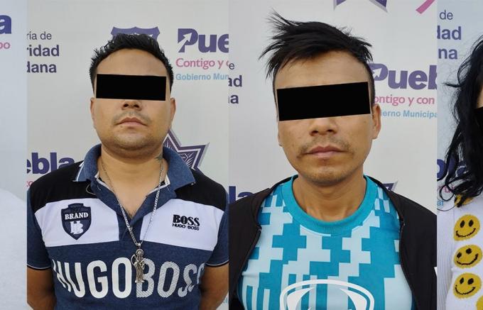 La Policía Municipal de Puebla detuvo a integrantes de bandas delictivas dedicadas al robo a transporte público