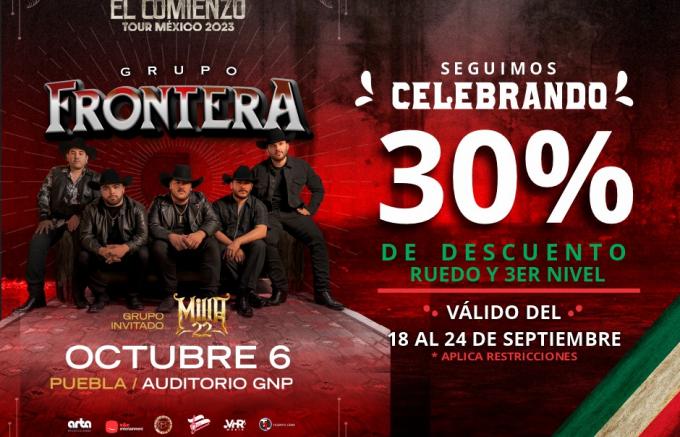 Grupo Frontera llega a Puebla el próximo 6 de octubre