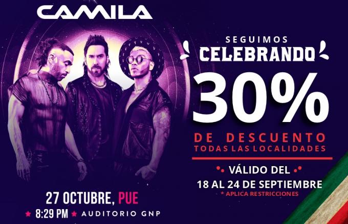 El grupo Camila regresa a Puebla el próximo 27 de octubre