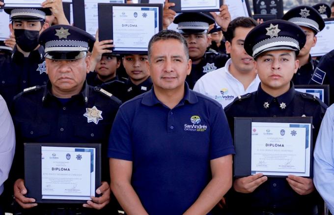 Con equipamiento y capacitación, fortalece Ayuntamiento de San Andrés Cholula a la Secretaría de Seguridad Pública Municipal