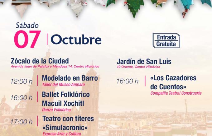 Municipio de Puebla oferta un fin de semana lleno de actividades artísticas y culturales