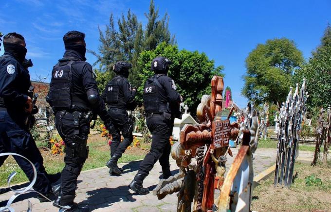 Implementa policía de San Andrés Cholula Operativo Todos Santos 2023