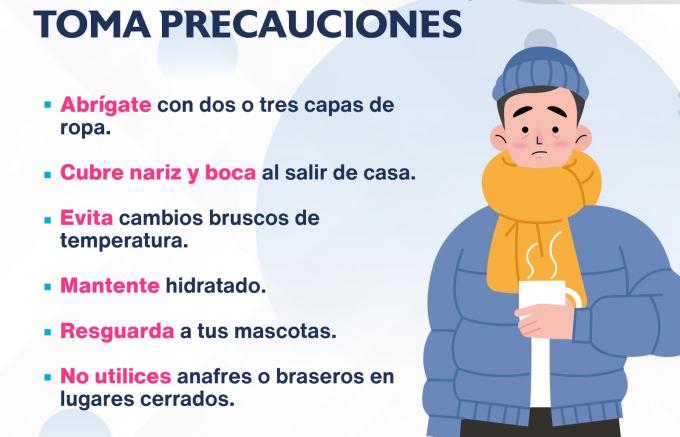 Protección Civil Municipal de Puebla, emite recomendaciones ante el frente frío número 9