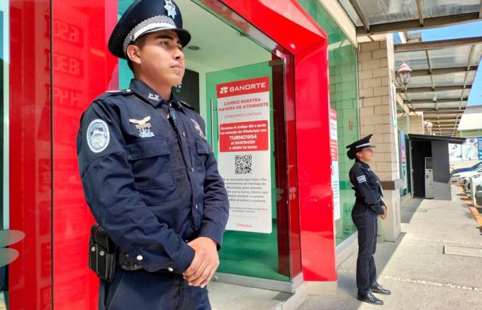 Implementa policía de San Andrés Cholula operativo de vigilancia ante temporada de aguinaldos