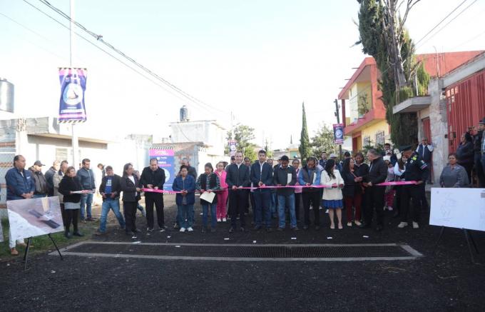 Ayuntamiento de Puebla entrega contrucción de la Red Pluvial en Santa Catarina