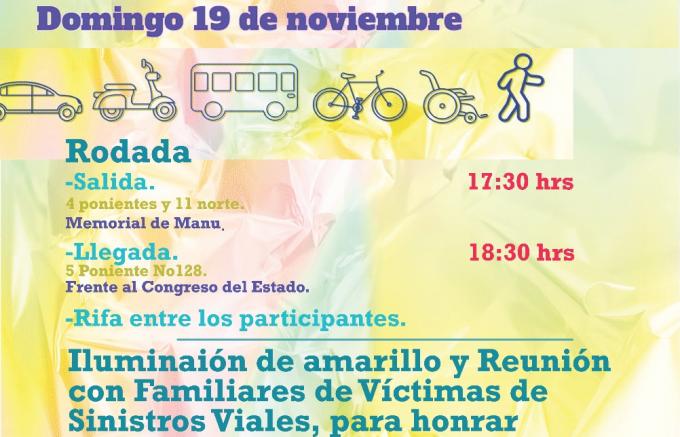 Ayuntamiento de Puebla iluminará sus inmuebles en conmemoración de víctimas de siniestros viales