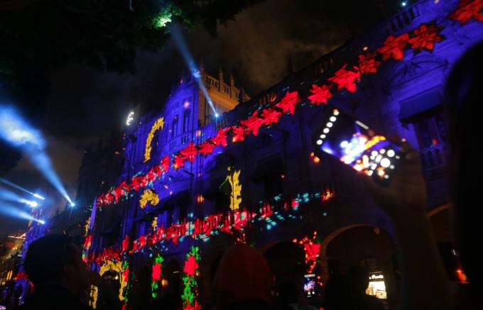 El Ayuntamiento de Puebla proyecta el video mapping navideño