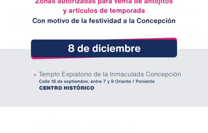 Otorga Ayuntamiento de Puebla permisos a comerciantes por fiesta patronal a La Concepción