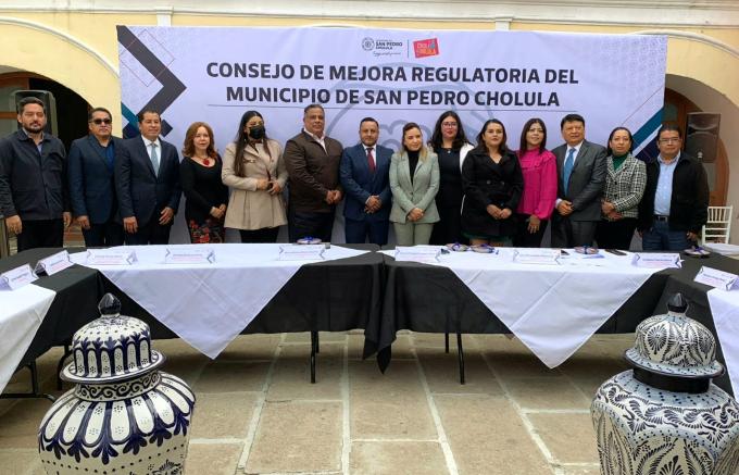 Instalación del Consejo de Mejora Regulatoria en San Pedro Cholula, fortalecimiento de la gestión municipal