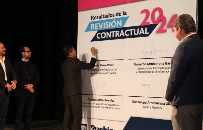 Ayuntamiento de Puebla y SUETHAPIPOPD anuncian acuerdos tras revisión contractual