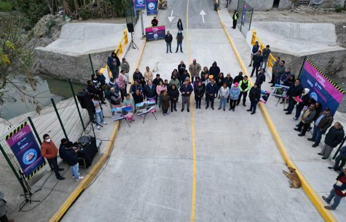 Gobierno municipal inaugura puente vehicular en San Sebastián de Aparicio