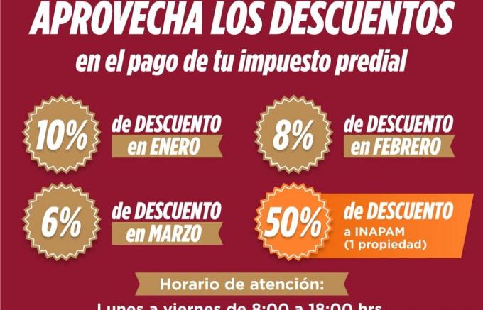 Ayuntamiento de Tlaxcala invita a la ciudadanía a aprovechar los descuentos en pago de impuesto predial