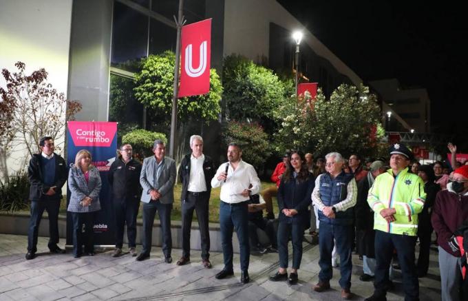 Ayuntamiento de Puebla avanza en la iluminación de zonas universitarias