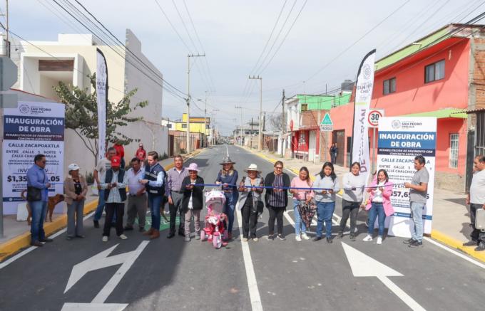 Paola Angon entrega pavimentación de calle Zacapoaxtla, beneficiando a familias de Cocoyotla