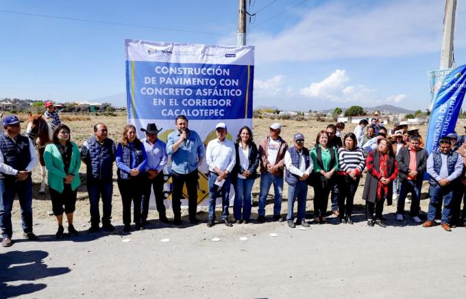 Inicia Edmundo Tlatehui la construcción de la radial a Cacalotepec