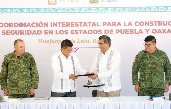 Firman convenio  el Gobierno de Puebla y de Oaxaca para fortalecer la seguridad en la zona limítrofe