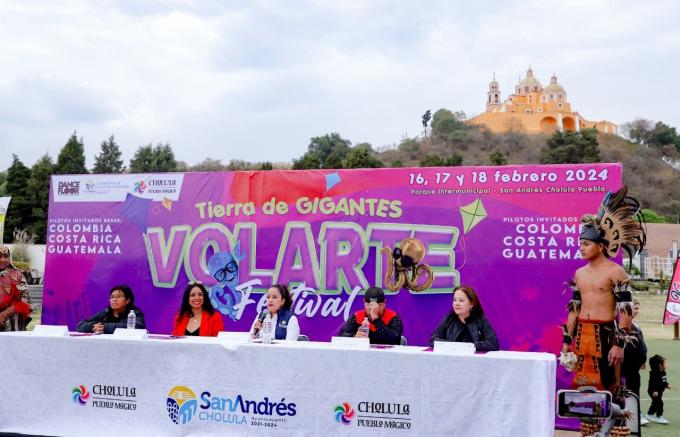 Presenta Ayuntamiento de San Andrés Cholula la tercera edición del Festival Volarte 2024