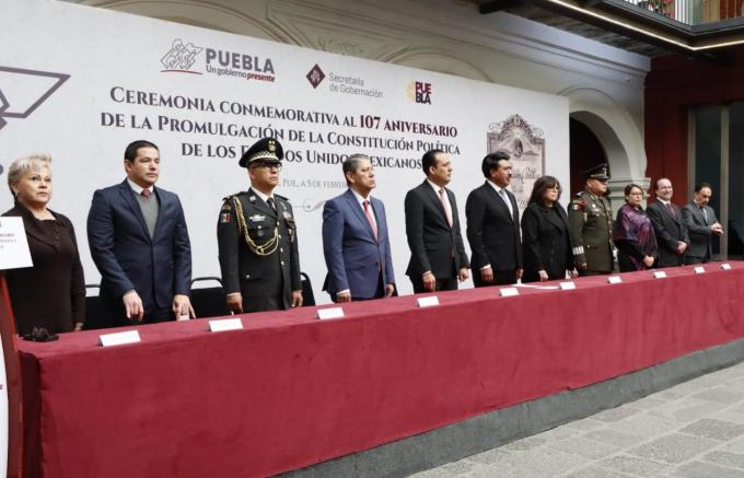 Conmemora gobierno de Puebla 107 Aniversario de la Promulgación de la Constitución Mexicana