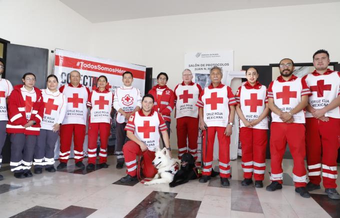 Encabezan Sergio Salomón y Gaby Bonilla inicio de la colecta 2024 de Cruz Roja