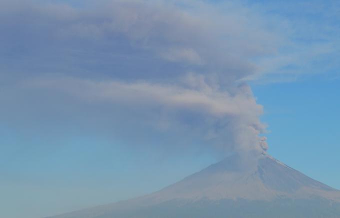 El volcán Popocatépetl registró 24 exhalaciones en las últimas 24 horas