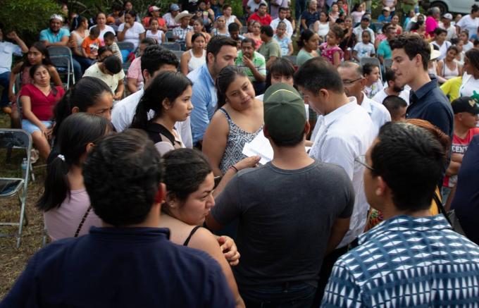 "Necesitamos trabajar en equipo, unidos, sin miedo" señaló Eduardo Rivera, en San José Acateno.