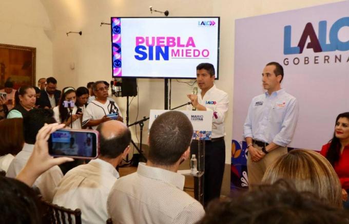 Presentan estrategias de seguridad Eduardo Rivera y Mario Riestra