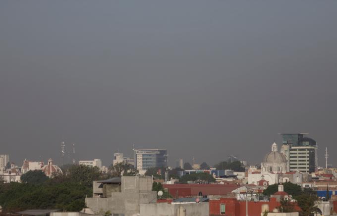 El sector sur poniente de la zona metropolitana de Puebla mantuvo picos altos de partículas PM 10 en las últimas 24 horas
