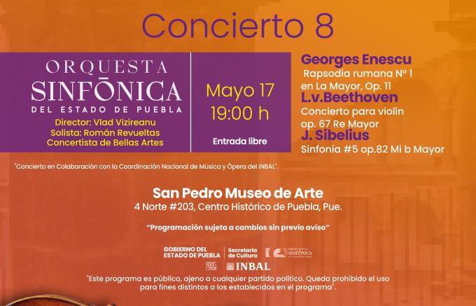 Compartirá Sinfónica de Puebla escenario con director internacional y violinista mexicano