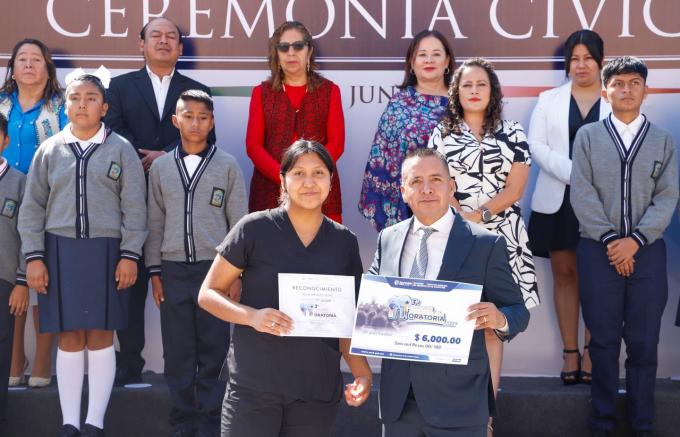 Encabezó Edmundo Tlatehui ceremonia cívica correspondiente al mes de junio