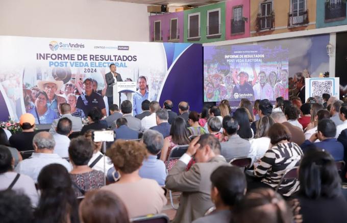 Presenta Edmundo Tlatehui informe de actividades post veda electoral