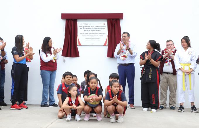Inaugura Gobierno de Puebla multideportivo en Atlixco