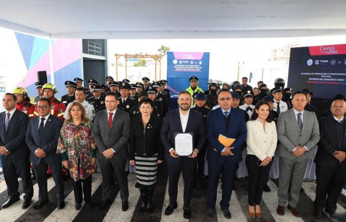 Recibe Academia de Policía Municipal de Puebla registro como instancia capacitadora tipo “A”