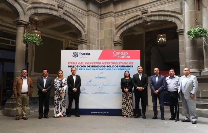 Municipios de la zona conurbada de Puebla firman Convenio Metropolitano de Disposición de RSU
