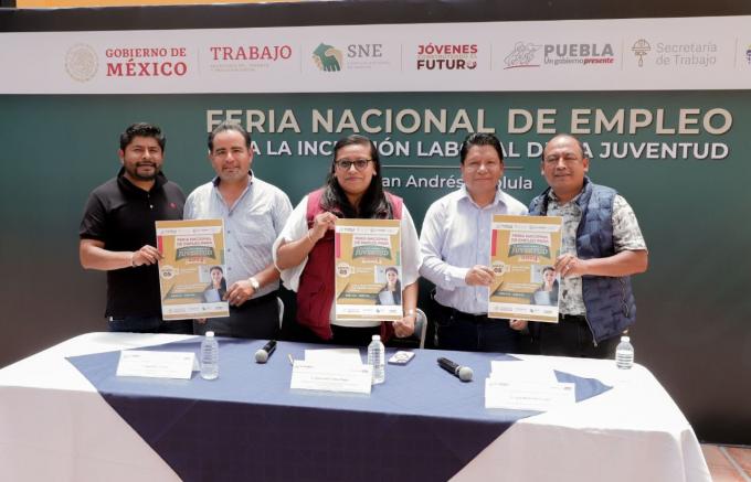 Presentan Feria Nacional de Empleo para la Inclusión Laboral de la Juventud en San Andrés Cholula