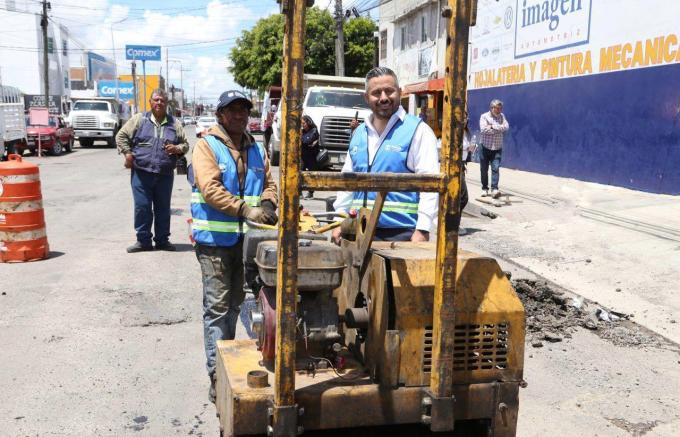 Avanza séptima etapa del programa de bacheo del Ayuntamiento de Puebla