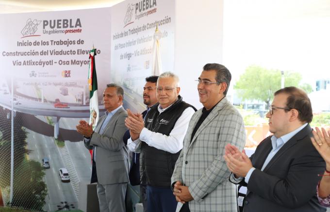 Iniciaron los trabajos de construcción del Viaducto Elevado Vía Atlixcáyotl – Osa Mayor y del Paso Inferior Vehicular Cúmulo de Virgo – Vía Atlixcáyotl