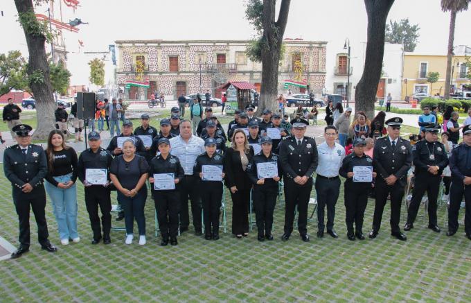 Refuerza Paola Angon Secretaría de Seguridad Ciudadana en San Pedro Cholula