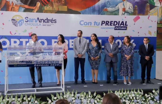 Celebró Ayuntamiento de San Andrés Cholula el Sorteo Predial 2024