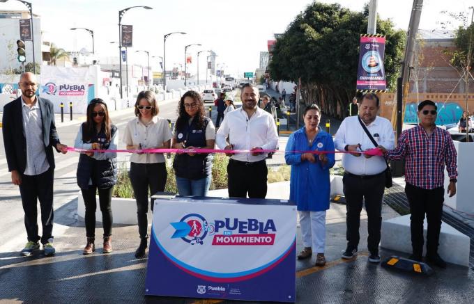 Entregó Ayuntamiento de Puebla infraestructura peatonal del Bulevar Aarón Merino Fernández