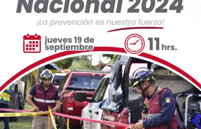 Invita Gobierno del Estado a sumarse al “Simulacro Nacional 2024”