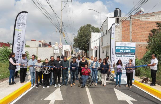 Entregó Angon resultados en Mexicaltzingo con nueva calle pavimentada