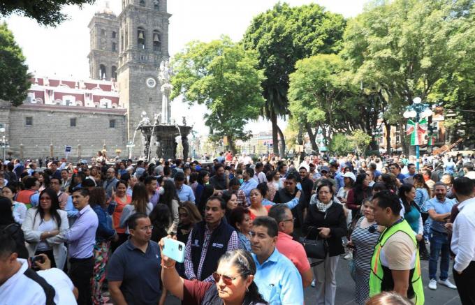 Puebla capital se sumó al Simulacro Nacional 2024