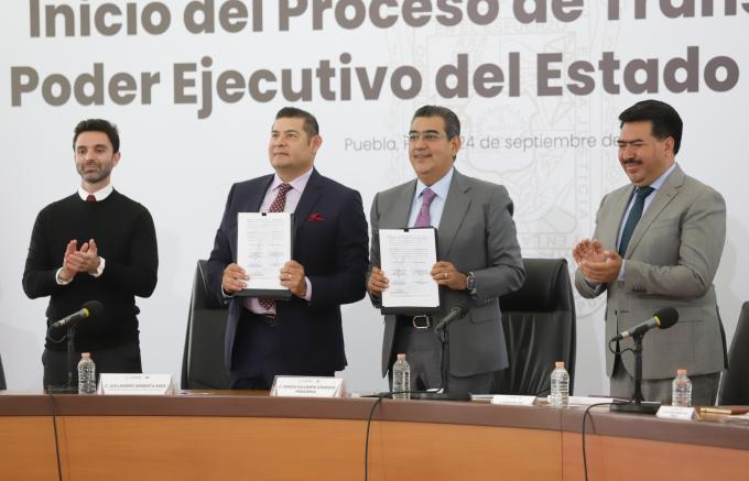 Iniciaron Sergio Salomón Céspedes  y Alejandro Armenta proceso de transición del Poder Ejecutivo
