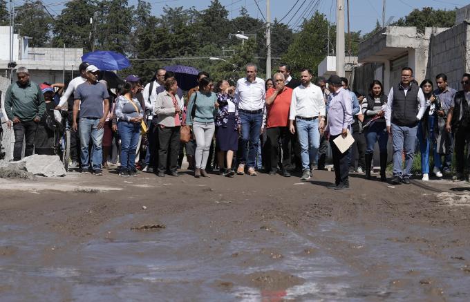 Inicia pavimentación de calles en Amalucan y El Salvador, Gobierno de José Chedraui