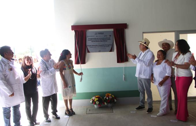 Inauguró el gobernador Sergio Salomón Céspedes la construcción del Centro de Salud “Núcleo Básico más Dental”.
