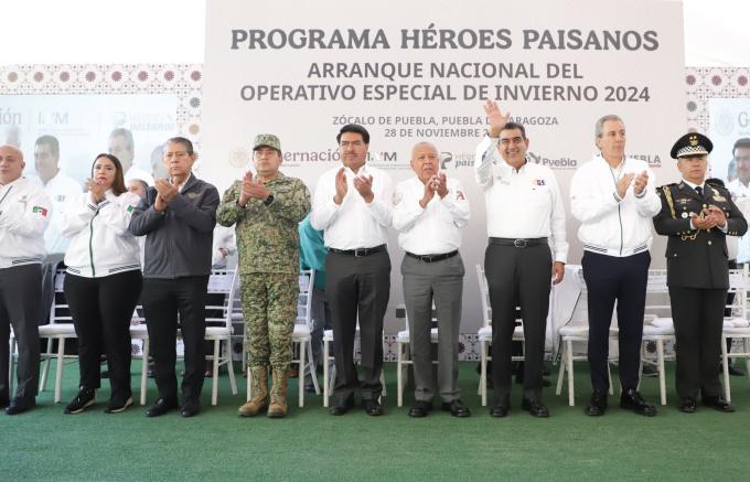 La capital poblana fue sede del “Arranque Nacional del Operativo Especial de Invierno 2024”